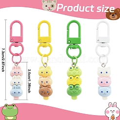5 pz decorazioni pendenti in resina a forma di coniglio&nbsp;HJEW-YW00193-01
