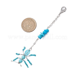 Decorazione pendenti con perline di semi di vetro di formica&nbsp;HJEW-MZ00146
