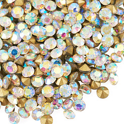 1 sacchetto di cabochon di strass in vetro con retro appuntito&nbsp;RGLA-TADJ0001-01A-07