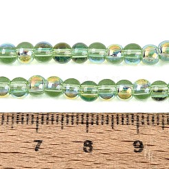 Chapelets de perles en verre transparent électrolytique&nbsp;EGLA-Q132-4MM-A05