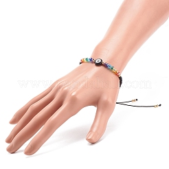 Murano mal de ojo y pulsera de cuentas de vidrio&nbsp;BJEW-JB08367-04