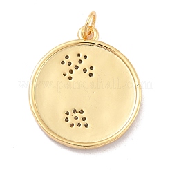 Umweltfreundliche Messing-Mikropavé-Zirkonia mit Emaille-Anhängern&nbsp;KK-K268-17G