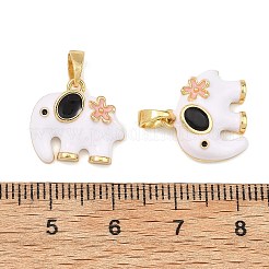 Ciondoli smaltato in ottone&nbsp;KK-T001-04G-A