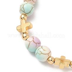 Braccialetti con ciondolo in lega smaltata a forma di cuore con occhio&nbsp;BJEW-JB12287-02