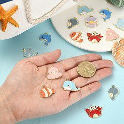 Colgantes de esmalte de aleación 24pcs 8 estilos&nbsp;ENAM-CJ0004-31