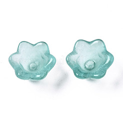 Perles de verre peintes par pulvérisation transparent&nbsp;GLAA-Q089-002A-001