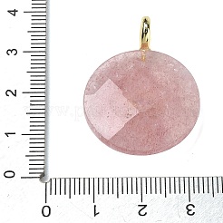 Pendenti sfaccettati in quarzo rosa naturale&nbsp;G-A287-02G-12