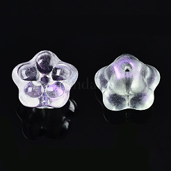 Perle di vetro verniciate a spruzzo trasparente&nbsp;GGLA-S054-011B-02