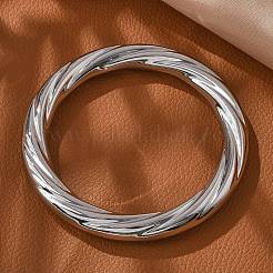 Pulseras de acero inoxidable 304 con diseño giratorio para mujer&nbsp;BJEW-S161-06P