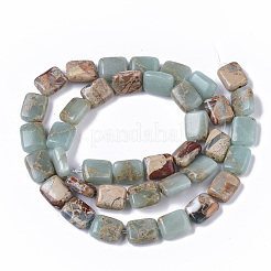 Natürliche Aqua Terra Jaspis Perlen Stränge&nbsp;G-S366-016