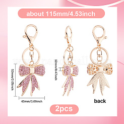 2 porte-clés en alliage de strass&nbsp;KEYC-SP0001-14
