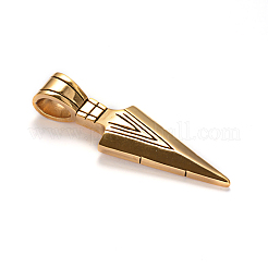 Dreieckpendel 304 Edelstahl große Anhänger&nbsp;STAS-L172-03AG