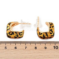 Messing-Emaille-Ohrstecker&nbsp;EJEW-P301-04G