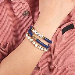 Set di braccialetti elastici impilabili perline d'amore per donna&nbsp;BJEW-SZ0001-93