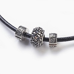 Cordoncino di cuoio set di gioielli vacchetta&nbsp;SJEW-JS00989-03