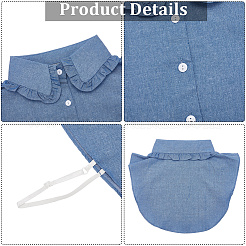 Cuellos de camisa de algodón desmontables&nbsp;AJEW-WH20816-025A