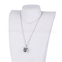 Collane a forma di gattino in acciaio inossidabile 304&nbsp;NJEW-JN02012-01