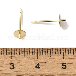 Ricerca di orecchini a bottone in ottone&nbsp;KK-K383-02C-G