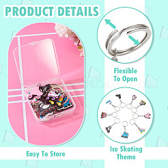 9 porte-clés pendentif en PVC avec patins à glace&nbsp;KEYC-TA0001-59