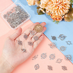 96 stücke 12 arten tibetischen stil legierung hohl stecker charms sets&nbsp;TIBE-GO0001-06