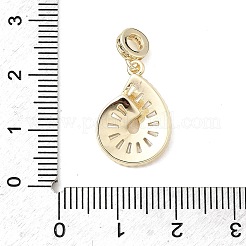 Europäische Anhänger mit klarem Zirkonia in Pavé-Fassung aus Messing&nbsp;KK-H529-21G