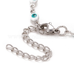 Bracelet chaînes à maillons œil de cheval en émail&nbsp;BJEW-P271-05P-03