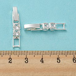 Messing-Armbandverschlüsse mit klaren Zirkonia-Steinen&nbsp;KK-Q804-26S