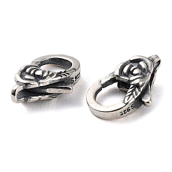 925 Karabinerverschluss aus Thailand-Sterlingsilber&nbsp;STER-D003-21AS