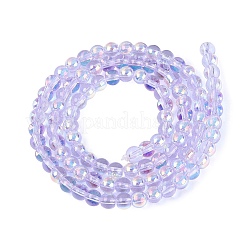 Placcare trasparente perle di vetro fili&nbsp;EGLA-Q132-4MM-A03