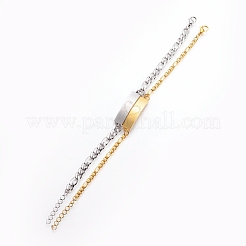Ionenplattierung (IP) Paare 304 Edelstahl ID Armbänder Sets&nbsp;BJEW-I283-08
