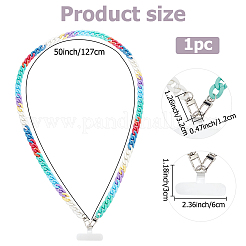 1 cinturino per cellulare con catena a maglie in acrilico&nbsp;HJEW-WR0001-10