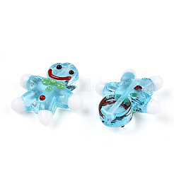 Hombre de pan de jengibre hecho a mano murano abalorios&nbsp;LAMP-G150-04B