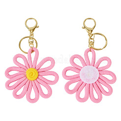 Porte-clés fleurs en polyester&nbsp;KEYC-TAC00065-03
