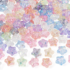 100pcs perles acryliques transparentes de placage uv&nbsp;OACR-TA0005-08
