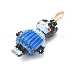 Ottone con pendenti smaltati&nbsp;KK-CBAF749-04B