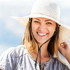 2 cappello in pizzo di poliestere bicolore con cordino flessibile e rimovibile per il mento&nbsp;FIND-CP0003-60