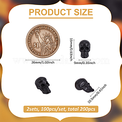 Mini-Plastikschädel-Displaydekorationen&nbsp;KY-WH0056-11B