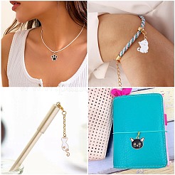 32pcs 8 styles de pendentifs en émail en alliage&nbsp;ENAM-TA0004-17
