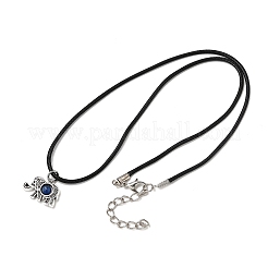 Collar con colgante de aleación y lapislázuli natural&nbsp;NJEW-JN05438-02