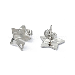 Anlaufgeschützte Ohrstecker-Beschläge aus Edelstahl 304&nbsp;STAS-L024-003P-09