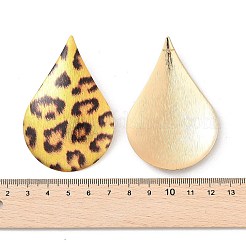 Ohrstecker aus Legierung mit Leopardenmuster&nbsp;LS-EJEW-K304-01E-G