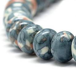 Synthetik Meer weißer Jade Perlen Stränge&nbsp;G-S257-5x10mm-13