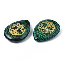 Ciondoli malachite sintetici&nbsp;G-T122-71G