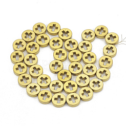Electroplate non magnetici ematite sintetico fili di perline&nbsp;G-T061-107G