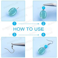 Kits para hacer aretes de imitación de piedras preciosas&nbsp;DIY-SC0012-11