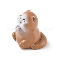 Figurines décoratives en résine de loutre applaudissant&nbsp;DJEW-E015-02B