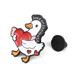 Valentinstags-Emaille-Anstecknadeln mit Entenmotiv&nbsp;JEWB-B041-01D