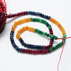Chapelets de perle en jade blanc naturel&nbsp;G-R343-2x4-43