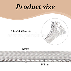 Cordon en polyester pour ensemble de courtepointe avec garniture d'oreiller&nbsp;OCOR-WH0091-73B