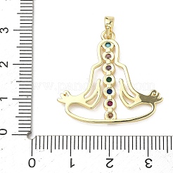 Pendentifs en laiton zircon cubique pavé&nbsp;KK-F933-06G